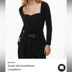 Aritzia Sculpt Knit Sweetheart Longsleeve !